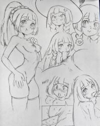 1girls blush blushing breasts cap completely_naked completely_nude fellatio fit fit_female hat jona_sketches licking licking_penis lillie_(pokemon) midriff multiple_views naked navel nipples nude pokemon pokemon_sm ponytail pose pout pussy sex standing thighhighs traditional_media_(artwork) vaginal_penetration