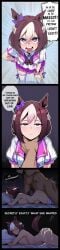 1boy 1girls 2d after_sex ai_generated angry angry_sex animal_ears areola areolae ass big_ass big_breasts big_butt blush bow braid breasts brown_hair cock comic cum cum_drip cum_in_pussy cum_inside cum_on_ass cumdrip deep_penetration doggy_style ear_bow english english_text horse_ears horse_girl horse_tail instant_loss jacket large_ass large_breasts large_butt large_thighs looking_at_viewer lying medium_breasts multicolored_hair nipples nude on_stomach open_mouth penis pillow pleated_skirt prone_bone puffy_nipples purple_eyes secretly_loves_it sex sex_from_behind short_hair short_sleeves skirt sloppingslurpie special_week_(umamusume) speech_bubble straight strangling tail text thick_ass thick_butt thick_thighs thighhighs thighs two-tone_hair umamusume umamusume_pretty_derby white_hair white_jacket white_thighhighs