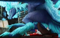 animal_genitalia animal_penis anthro anthro_on_feral anthro_penetrating anthro_penetrating_feral auroth_the_winter_wyvern blue_body blue_claws blue_eyes blue_teeth book canid canine canine_genitalia canine_penis claws cloacal cloacal_penetration crystal dominant dominant_female dota dragon duo female feral feral_penetrated genitals herpydragon hi_res knot larger_female larger_feral library long_neck male male/female mammal mythological_creature mythological_scalie mythology on_book penetration penile penile_penetration penis penis_in_cloaca penis_in_vagina reading reading_book scalie sex sharp_teeth size_difference smaller_anthro smaller_male teeth vaginal_penetration valve wings zoophilia