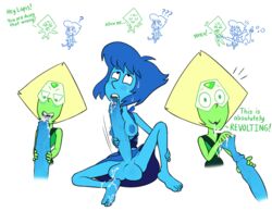 balls big_penis cum cum_in_foreskin cum_in_mouth cum_on_body foreskin foreskin_bite foreskin_insertion foreskin_play foreskin_pull foreskin_stretching full_circle futa futanari gem_(species) glans intersex lapis_lazuli_(steven_universe) long_foreskin penis penis_lick peridot_(steven_universe) steven_universe transparent_background uncut veiny_penis