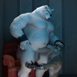 2boys 3d 3d_animated 3d_animation animated animation anthro anthro_only anthropomorphic ear_piercing eyepatch eyepatch_only fortnite fr4n_arts fucking_mouth furry furry_only gay hat hat_only head_fucking loop looping_animation male male/male male_only naked naked_male nude nude_male polar_bear polar_patroller tagme twink video wendell_(fortnite) wolf yaoi