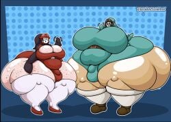bulge bulge_under_clothes chubby chubby_female freckles freckles_on_ass freckles_on_breasts freckles_on_face huge_ass huge_breasts hyper_ass nat_(riteliso) oc original_character red_hair redhead_female riteliso rojasartdisenos shy_gal size_difference sona thick_thighs trans_(lore) trans_woman trans_woman_(lore) transfem