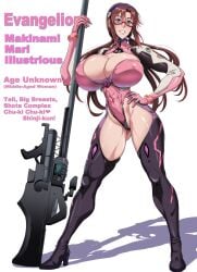 mari illustrious makinami from neon genesis evangelion by jet puri