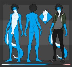1boy anthro balls clothed clothing erection eyewear flaccid glasses humanoid_penis male male_only nude penis reptile scalie smile snake solo standing teil