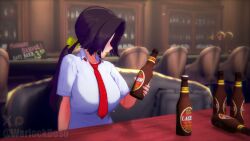 1boy 1boy1girl 1girls 2026 3d_animation animated beer big_breasts breasts cumming_from_paizuri drunk drunk_female drunk_sex ejaculation_between_breasts female high_resolution huge_breasts lecheryamoreva looking_at_viewer musi_cassie original original_character paizuri shirt sound tagme tie tied_hair video warlockdesu