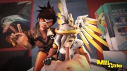 3d angel animated deepthroat fellatio female gif human m1llcake mercy oral overwatch pov source_filmmaker tracer wings