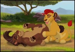 anal animal_genitalia animated baliyo balls border disney duo erection felid feral feral_on_feral fur genitals kaion kion_(the_lion_guard) licking licking_anus licking_ass lion male male/male mammal oral pantherine penis rimming sex the_lion_guard the_lion_king tongue