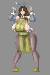 1girls apron big_breasts bunny_ears huge_breasts indie_virtual_youtuber kakucrane milf older_female slippers tsukushibara_sumine virtual_youtuber