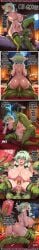 1girl ahegao ai_generated bed big_ass comic cowgirl_position creampie cross_section cunnilingus doggy_style elf english_text gloves goblin green_hair green_skin high_elf_archer_(goblin_slayer) huge_breasts indoors internal_ejaculation large_breasts mating_press multiple_boys naked night penetration pointy_ears rampa69 saliva semen sex short_hair speech_bubble sweating thick_thighs thigh_highs vaginal_penetration window x-ray