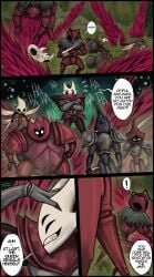anthro ants armor bulge bulge_through_clothing bulge_under_clothes crust_king_khann defeat defeated dress family_guy_death_pose hollow_knight hollow_knight:_silksong iiimp imminent_sex karmelita muscular skarrsinger_karmelita