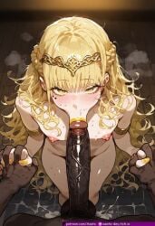2boys ai_generated azataai balls big_balls big_testicles black_penis blonde_hair blowjob blush braided_hair cock dark-skinned_dom dark-skinned_male dark_skin elden_ring erect_nipples femboy fringe fromsoftware gay girly golden_eyes golden_hair golden_kiss_mark golden_lips golden_lipstick golden_lipstick_mark golden_tongue hot_spring huge_cock human human_male interracial kiss_mark light-skinned_femboy light-skinned_male light_skin lipstick_mark looking male male/male male_on_femboy male_on_male male_only miquella multiple_boys naked naked_femboy naked_male netorare nipples ntr nude nude_femboy nude_male penis precum precum_leaking probably_has_a_std sex shadow_of_the_erdtree size_difference smegma standing_in_water testicles tongue tongue_out twink veiny_penis yaoi_orgy