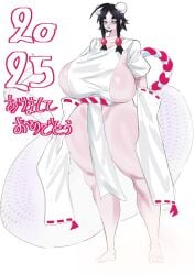 1girls big_breasts breasts busty curvy curvy_figure enormous_breasts female female_only giant_breasts gigantic_breasts huge_breasts large_breasts massive_breasts plump_thighs sideboob snake snake_girl thick_thighs thighs thunder_thighs voluptuous voluptuous_female yakisoba_010605 year_of_the_snake