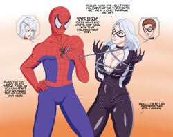 1boy 1boy1girl 1girls big_ass big_breasts big_thighs black_cat_(marvel) body_swap bodyswap breasts curvaceous curvy curvy_figure digital_media_(artwork) felicia_hardy female hips huge_ass huge_breasts huge_thighs large_ass large_breasts large_thighs legs light-skinned_female light-skinned_male light_skin male male/female marvel marvel_comics mature mature_female mryumi_ peter_parker slim_waist spider-man spider-man_(series) straight thick thick_hips thick_legs thick_thighs thighs voluptuous waist white_hair wide_hips