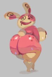 anthro ass breasts drooling female freckles game_freak huge_ass huge_breasts meatmeatmeat4me nintendo pokemon pokemon_(species) solo solsticespaghetti spinda spiral_eyes thick_thighs video_games wide_hips