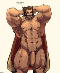 armpit_hair armpits dio_(final_fantasy) final_fantasy final_fantasy_vii flaccid gay male_only nude rooyu_0 saturn297 solo yaoi