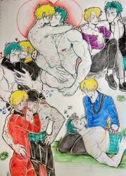 2boys e_chan049 gay gay_sex handdrawn handdrawn_art homosexual male male/male male_only one_piece roronoa_zoro traditional_art traditional_drawing_(artwork) traditional_media traditional_media_(artwork) vinsmoke_sanji