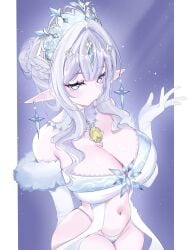 1girls artist_request breasts female female_focus female_only genshin_impact large_breasts light-skinned_female light_skin looking_at_viewer solo thick_thighs thighs tsaritsa_(genshin_impact) wide_hips