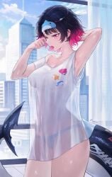 armpits ellen_joe qiandaiyiyu see-through sweat tagme thong translucent