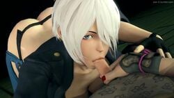 2girls 3d angel_(kof) animated blue_eyes esk fellatio female futa_on_female futa_pov futanari intersex king_of_fighters large_ass looking_at_viewer luong_(kof) oral pov short_hair silver_hair sound source_filmmaker sparklypeach tagme video white_hair