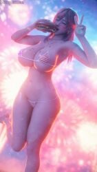 1girls bouquetman dead_or_alive female female_only honoka_(doa) light-skinned_female light_skin pink_hair solo