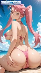 1girls 2026 ai_assisted ai_generated anime anus ass beach big_ass bikini blue_sky boobs booty breasts bust butthole cloud female_genitalia genitals glasses hi_res high_quality high_resolution highres highschool_of_the_dead long_hair looking_at_viewer looking_back micro_bikini outdoors patreon patreon_username pink_bikini pink_hair pussy saya_takagi sky skypassion solo stable_diffusion swimsuit takagi_saya tits uncensored_pussy uncensored_vagina water watermark