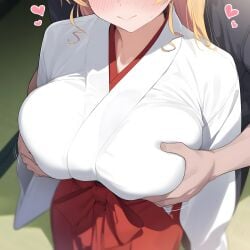 1girl ai_assisted ai_generated beautiful_girl big_ass big_breasts bluebird curvy female heanna_sumire love_live! love_live!_nijigasaki_high_school_idol_club love_live!_superstar!! miko sexy