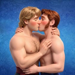 disney frozen gay kissing kristoff_(frozen) no_sex prince_hans yaoi