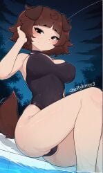 1girls ai_generated big_ass big_breasts dog_ears dog_tail mimi_(typh) nipples nipples_visible_through_clothing pool pussy pussy_visible_through_clothes swimsuit thick_thighs