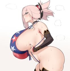 american_flag_bikini ass bikini breasts fate_(series) female hair