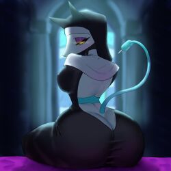 1girl 1girls breasts cat_ears curvy deltarune deltarune_chapter_5 female furry legs nun nun_outfit tagme tasque_manager tasque_manager_(deltarune) tasque_manager_(nun) thick_thighs tight_clothing voluptuous voluptuous_female yellow_eyes