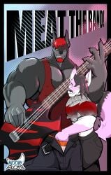 bass_guitar doberman_pinscher echo fox moonyplots original_characters peircings trace