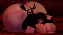 1girl 1girls 3d 3d_(artwork) 3d_render ass big_ass big_boobs big_breasts big_butt butt huge_ass huge_breasts large_ass large_breasts large_thighs oc original_character roblox robloxian thick_ass thick_butt