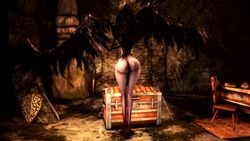 1girls 2016 3d absurdres animated ass ass_shake avian back_view big_ass bird butt crow dark_souls dark_souls_2 dat_ass demon female female_only fromsoftware highres huge_ass legs no_sound nude ornifex scrungusbungus solo source_filmmaker standing thighs video wings