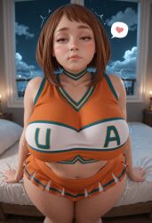 1girl 3d 3d_render ai_generated anime big_breasts blender blender_render blushing cgi cheerleader cheerleader_uniform choker chubby cinematic_lighting curvy deep_skin dimples_of_venus embarrassed explicit female happy heavy_breasts high_quality high_resolution hourglass_figure huge_breasts hyperrealistic large_ass large_breasts looking_at_viewer my_hero_academia nsfw nude ochaco_uraraka ochako_uraraka oily oily_skin photorealistic pussy_juice realistic rendered sagging_breasts shy skindentation solo stomach subsurface_scattering thick thick_thighs toned_female uncensored volumetric_lighting voluptuous_body wide_hips