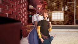 2d 2d_(artwork) big_ass big_breasts big_butt big_thighs black_body black_girl boobs boobs_out ebony milf mommy mother smile tagme tagme_(artist) tagme_(character) tits