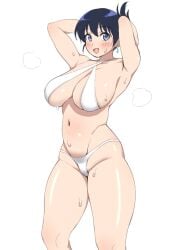 1girls arato_nagi arms_behind_head bitch huge_breasts imiin large_breasts plump ruri_no_houseki slutty_female thicc_thighs
