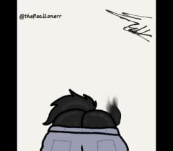 animated anthro big_ass black_fur booty furry fursona gay jeans jiggle jiggling_ass lonerr male mp4 oiled partially_clothed plain_background purple_nails shiny_hair spanked_butt spanking spanking_ass tagme thereallonerr thick_thighs video wolf