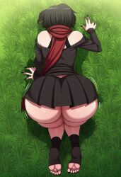 ai_generated big_ass black_hair cneko-chan feet_fetish goth_girl huge_ass ia_generated kitten novelai oc undertale undertale_(series) undertale_au undertale_fanfiction white_body