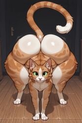a_cat_is_fine_too ai_generated animal_ears animal_tail big_ass black_eyes black_pupils cat cat_ears cat_paws cat_tail fat_ass feline feline_ears feline_tail female female_feral female_focus female_only feral feral_cat feral_female feral_focus feral_girl feral_only fuckable fuckable_ass fuckable_butt green_sclera huge_ass huge_thighs indoors inside large_ass large_thighs looking_at_viewer orange_fur paws plappable plappable_ass plappable_butt solo solo_female solo_feral solo_focus tagme tail thick_thighs wide_hips