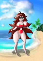 doll doll_joints dollification friday_night_funkin girlfriend_(friday_night_funkin) huge_breasts knick_knack sunnification sunny_miami swimsuit
