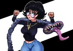 2026 big_ass big_breasts big_thighs black_hair brown_eyes eldexman hunter_x_hunter sfw shizuku_murasaki white_skin