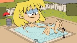 1girl1boy absurdres artist_request barefoot black_hair blonde_female bobby_santiago bubble_bath canon_couple cleaning_feet couple_goals foot_fetish foot_focus foot_play foot_worship gentle_giant gentle_giantess giant_woman giantess giantess_feet gif goals highres kiss kissing kissing_face lori_loud loving_couple loving_gaze relationship_goals romantic_couple semi_nude swimming_pool taking_a_bath the_loud_house