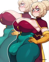 1futa ai_generated big_breasts big_penis blonde_hair brawl_stars charlie_(brawl_stars) clothing futa_only futanari solo_futa