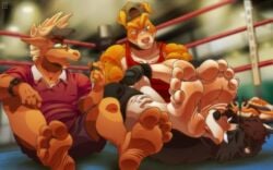 3rdharleyjoe anthro canine coach_vince dog feet foot_fetish furry gay male male_only moose pit_bull
