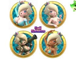 1girl ai_generated artist_logo artist_name artist_signature bazooka big_boobs big_breasts big_tits blue_eyes boobs breasts crown eye_covered female female_only golden_ring light-skinned_female light_skin mario_(series) milf military_clothing mommy naked_female nintendo nipples princess_rosalina rosalina super_mario_bros. tan_body tan_skin tits uncensored video_game_character video_game_franchise white_background x_username yallahs80