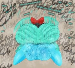 aqua_(deltarune) deltarune eyes_hidden futa_on_female futanari hair_ribbon hyper hyper_breasts hyper_penis hyper_thighs kris_(deltarune) sex slinkmayker stomach_deformation tagme vaginal_penetration veiny_balls