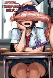 1futa 1girl 2026 2d absurd_res absurd_resolution absurdres ai_generated black_choker black_hair blush boku_no_hero_academia chair choker classroom desk english_text erection futa_with_female futanari hand_on_another's_head head_rest hetero hi_res high_quality high_resolution highres huge_penis ichislop image indoors jirou_kyouka large_penis momo_yaoyorozu multiple_girls my_hero_academia necktie on_chair open_mouth panties penis penis_awe penis_on_face penis_over_eyes pleated_skirt precum purple_hair red_necktie school_chair school_desk school_uniform shirt short_hair short_sleeves sitting skirt solo_focus sweat teeth testicles u.a._school_uniform uncensored uncensured underwear upper_teeth_only veins veiny_penis white_panties white_shirt