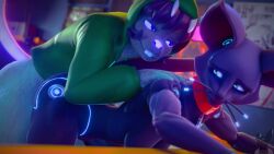 16:9 2026 3d_(artwork) 3d_animation 808_(hi-fi_rush) animated anthro anthro_on_anthro anthro_penetrated anthro_penetrating anthro_penetrating_anthro anthrofied ass bent_over big_butt black_body black_inner_ear black_nipples black_nose blue_markings bottomless breasts buckteeth clothed clothing collar collar_only digital_media_(artwork) domestic_cat eye_contact felid feline felis female female_penetrated from_behind_position glowing glowing_markings green_clothing green_hoodie green_topwear hair hi-fi_rush hi_res hoodie huge_filesize inside interspecies leaning leaning_forward leo_(twitchyanimation) looking_at_another looking_back loop male male/female male_penetrating male_penetrating_female mammal markings medium_breasts microsoft murid murine nipples nude penetration pink_body purple_hair rat red_collar rodent sex short_playtime smile sound sound_effects standing_doggystyle tagme tango_gameworks teeth thick_thighs thrusting topwear twitchyanimation video voice_acted whiskers widescreen