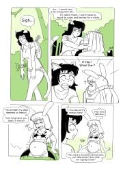 2019 bunny_girl catgirl comic commission dr-worm lewdlemage stuffed_belly tagme