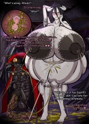 albedo_(overlord) big_breasts brave:feat dark_nipples impregnation kyouhukou overlord_(maruyama) pubic_hair stray_pubic_hair